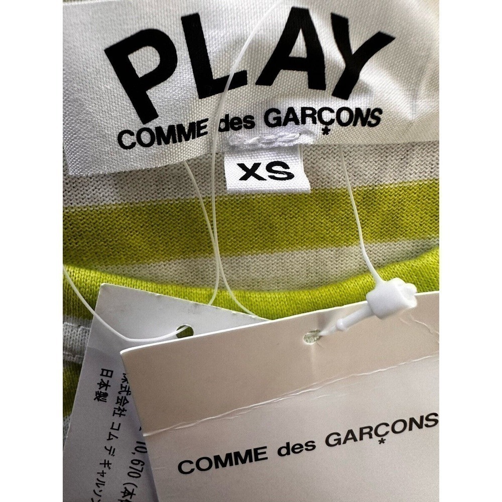 COMME DES GARÇONS PLAY Striped Long-Sleeve T-Shirt Tee Top $140 XS - Picture 10 of 10